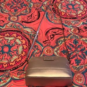 Gold metallic spade purse